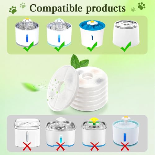 Filtros de repuesto para fuente de agua para gatos 24 unidades miniatura 7