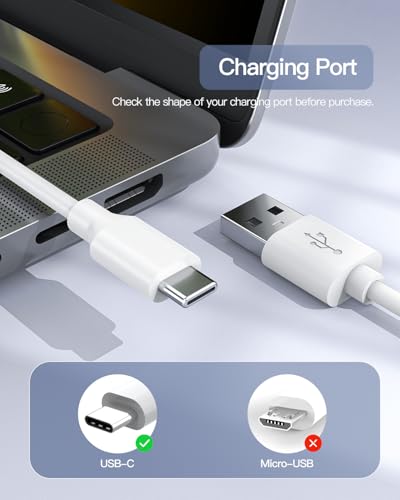 Image of Superer 2 Pack 5 ft USB C Charging Cable Fit for PS5 Controller, PlayStation 5 DualSense, Xbox Series X /S Controllers, Xbox Elite Series 2 (Model 1914 1797), Fast Charger Replacement Cord, White