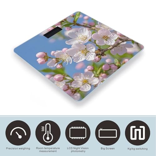Báscula Digital de Baño Japón Cherry Blossom Vidrio Templado miniatura 3