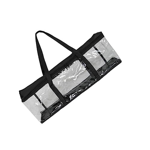 NAMOARLY Transparent CD Storage Organizer Bag with Dual Zipper Closure Holder Case for Music Discs Dvds and Video Games Handles for Travel and Home Use