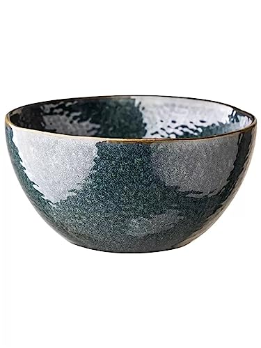 25oz Cereal Bowls, 1Pc/2Pc Porcelain Pasta Bowls Deep Soup Bowls, Blue Bowl for Kitchen Ceramic Bowls for Cereal Soup Oatmeal Salad, Dishwasher & Microwave Safe (Color : 2Pcs)
