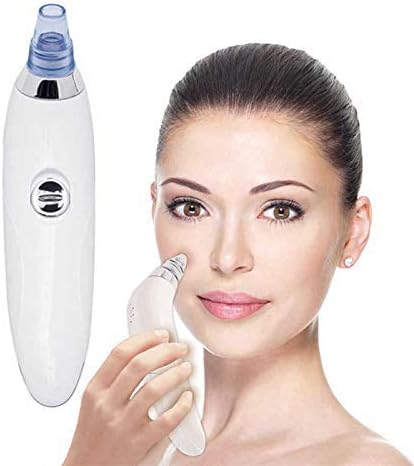 Blackhead Remover Pore Vacuum Comedo Blackhead Vacuum Suction Microdermabrasion Electric Acne Extractor Blackhead Cleaning Tool Exfoliating Machine with LED... White