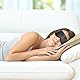 Schlafmaske mit Kühlkissen Schlaf Augenmaske Nachtmaske Schlafbrille mit verstellbarem Gummiband und Seiden-Touch Kühlpad hilft bei Migräne, Kopfschmerzen & Allergien (Schwarz)