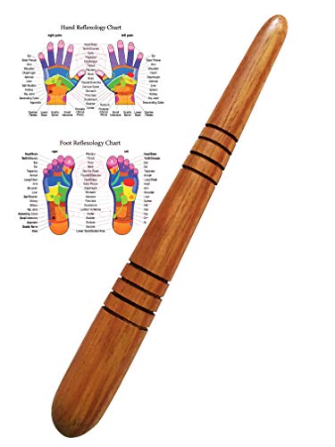Preisvergleich Produktbild Fuß und Holz Massagestab (Ein Roter)