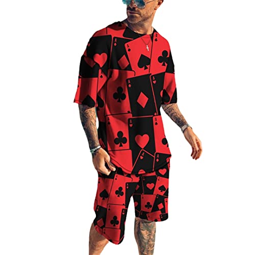 Ensemble 2 pièces homme imprimé 3D coloré taille XXXL ts1151