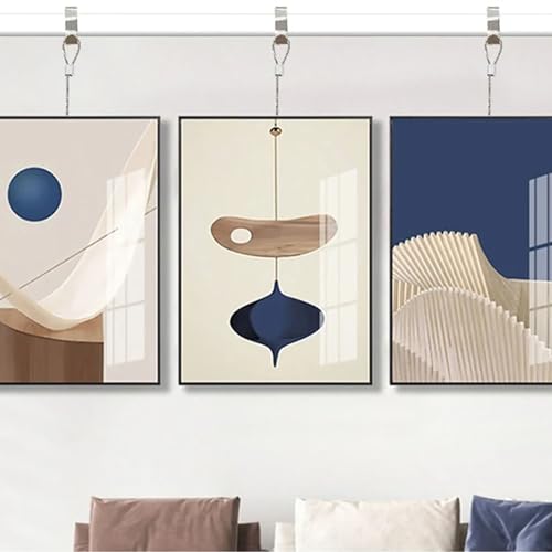 Image of Lovelysp Picture Rail Hangers Molding Hooks Picture Rail Hooks Picture Rail Hooks Exhibition Art Museum Wide Modeling Hooks Hanging Painting Hardware Supplies 12pcs