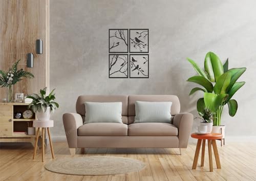 Quadro Pássaros Mdf Vazado Escultura Parede Decorativo Sala Quarto Casal
