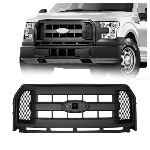 KAPPAL Front Bumper Grille Grill Compatible With 2015 2016 2017 Ford F-150 Truck FO1200583C FL3Z8200AA