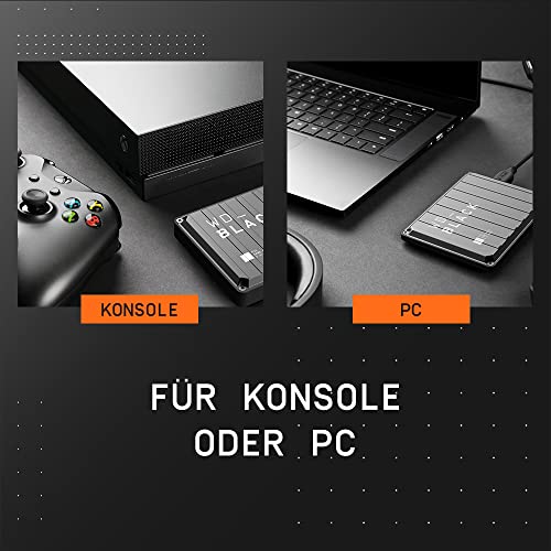 WD_BLACK P10 Game Drive 6 TB externe Festplatte (mobile und robuste High-Perfomance-Festplatte, HDD, für Konsole und PC, bis zu 150 Spiele speichern) Schwarz – Ansicht 7