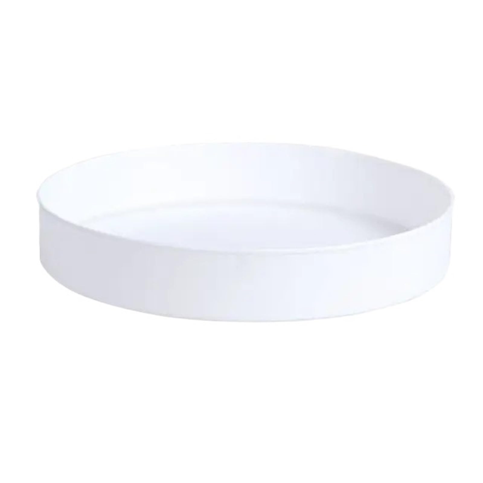 RUWLFE 2Pcs Rotating Cabinet Organizer Kitchen Bathroom Cosmetic Turntable Storage Tray Non-Slip Spice Round Rack Plate for Kitchen, Cabinet(White)