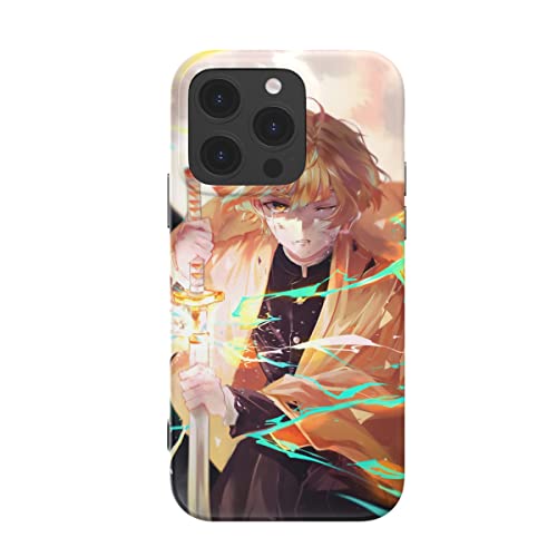 THE DREAMY LIFT iphone 13 Pro ケース カバー アニメ 漫画 デザイン6個 鬼滅の刃 スマホ アイフォンケース ストラップ おしゃれ IMDTPU かわいい かっこいい フィギュア ソフト 耐衝撃 レンズ保護 脱着簡単 指紋防止 スリム 軽量 傷防止… (iPhone 13 Pro, 善逸)