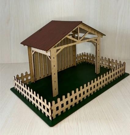 Presépio de Natal em MDF com peças em Resina - 14 Peças Decorado e Pintado