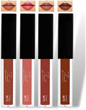 Matte Lipstick, Long lasting lipsticks, Lipstick for Women,High Pigments,Non-Sticky.(SET OF 4) (NUDE)