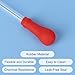 Labasics Red Rubber Pipette Bulb Caps, Laboratory Dropper Rubber Suction Heads, Pack of 30