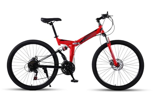 Bicicleta Plegable Urbana para Adultos, 26 Pulgadas, 21 velocidades, para Estudiantes, Hombres y Mujeres, Velocidad Variable, Freno de Disco Doble, E, 26 Pulgadas