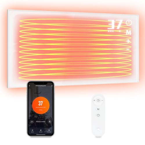 Mursche Calefactor Bajo Consumo Calentador de Infrarrojos 600W Estufas Electricas Bajo Consumo de Pared Ahorro de Energía Calentador Eléctrico de Pared a'p'p