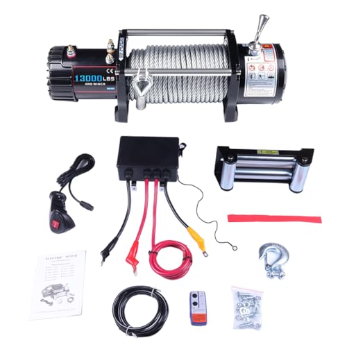 CCIYU Duradero Winche Eléctrico 13000LBS Cable de Acero