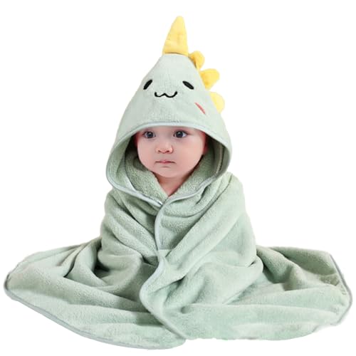 HiABsee Baby Towels with Hood Ultra Soft Hooded Baby Towels Newborn Unique Animal Design Baby Bath Towel for Boy and Girl Dinosaur