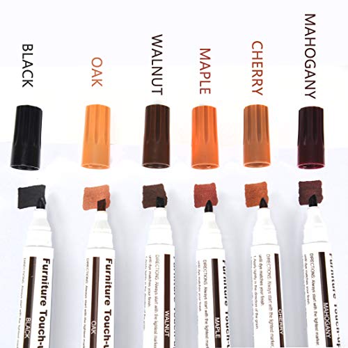 Wood Repair Markers- Furniture Touch Up Markers Kit, 6Pcs Wood Scratch Cover Markers And 6Pcs Wax Filler Sticks For Wooden Floors, Tables, Desks, Carpenters- Set Of 13 #TOP1