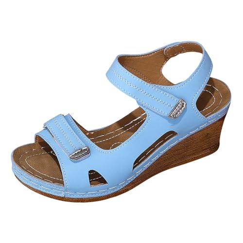 Chaussure orthopédique femme sandales compensées nu-pieds rétro décontractées