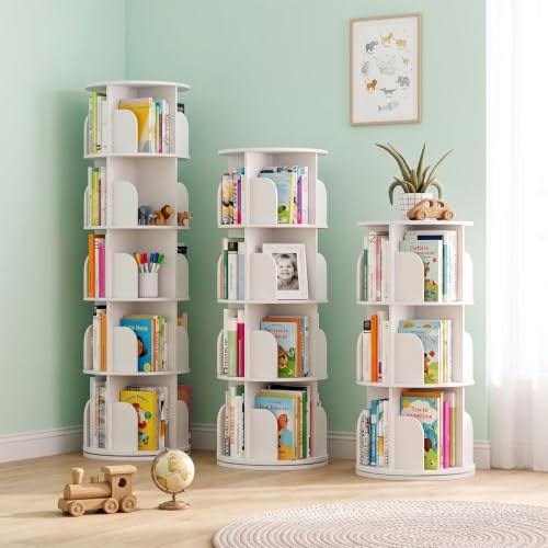 SageNest 3 Tier Rotating Bookshelf Tower, Round Spinning Bookshelf by SageNest - Used condition - Image 2