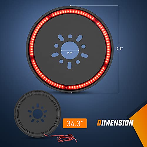 Image of Nilight Spare Tire Brake Light Wheel Light 3rd Third Brake Light for 2018 2019 2020 2021 2022 2023 2024 2025 Jeep Wrangler JK JKU JL JLU