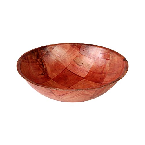 Tazones de madera trenzada 10" x 2.5" paquete 12 piezas miniatura 1