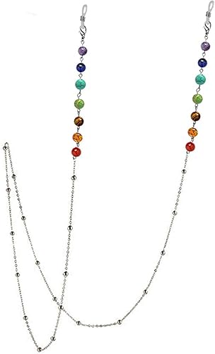 7 Chakra Eyeglass Chains for Women Glasses Chain Gemstone Jeweled Eyeglass Chains - Glasses Strap for Women (7 Chakra)