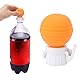 Sodaflaschen-Deckel Silikon auslaufsichere Gas-Getränke-Luftpumpendeckel Fizz Torwart Pumpendeckel Schutzstopper Kappen (ORANGE)