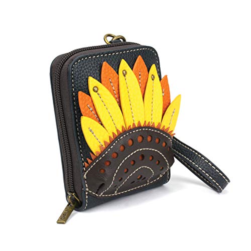 Image of CHALA RFID Cute-C Credit Card Holder Wallet Wristlet - Women Faux Leather Cute-C with Strap