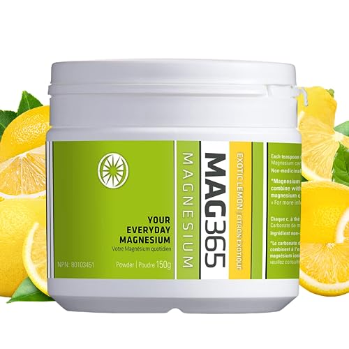 Mag365 Exotic Lemon Flavor By Itl Health | 150G | Ionic Magnesium Citrate For Healthy Metabolism, Tissue Formation, Bone Development | Supports Healthy Teeth, Optimal Muscle Function & Heart Health #TOP5