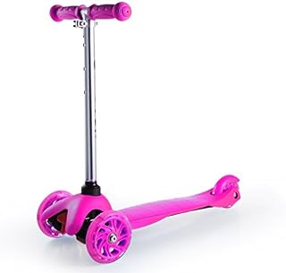 Kool KiDz 3 Wheel Kick Scooter with LED Light up Wheels Super-Tough Aluminum