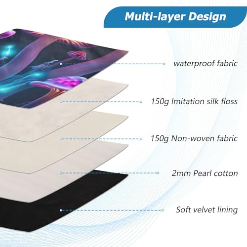 Funda para portátil de 13-14 pulgadas con diseño hongo púrpura miniatura 4