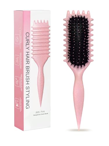 Curl Defining Brush for Curly Hair (Pink)