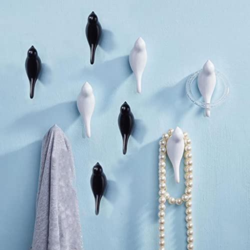 Image of Home Decorative Resin 3D Bird Coat Hooks Bag Hanger Wall Mount White | Household Supplies & Cleaning | Home Organization | Hooks & Hangers