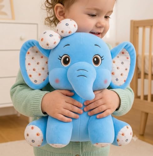 Image of Liquortees Elephant Soft Toys for Baby Girl, Teddy Bear Gift, Plushies Stuffed Toys, for Girls, Stuffed Toys, Teddy Bear Gift - 30 cm