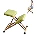 JIAJULL Ergonomiczne krzesło kolanowe, taboret z regulacją wysokości, huśtawka ortopedyczna na kolanach, do kąpieli, bólu karku i spine relief, regulowana pozycja (kolor zielony)