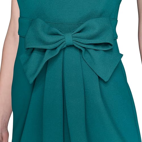 Image of Karl Lagerfeld Women's Lined Arm Trim Scuba Crepe Sheath Dress