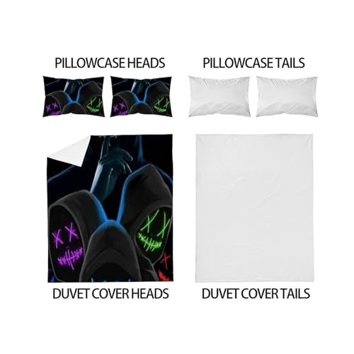 Housse de couette super king imprimé 3d mystérieux microfibre de qualité - 4
