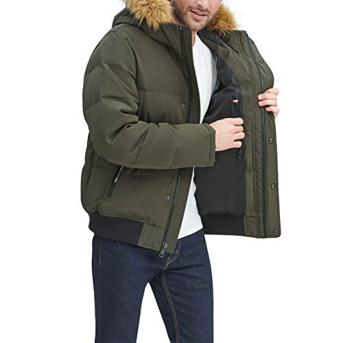 Image of Tommy Hilfiger Men's Arctic Cloth Quilted Snorkel Bomber Jacket (Standard and Big & Tall)