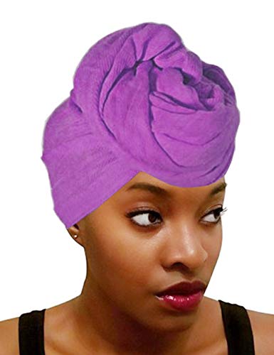 Solid Cotton Stretch Headwraps Headband Long Head Wrap Scarf Turban Tie Jersey
