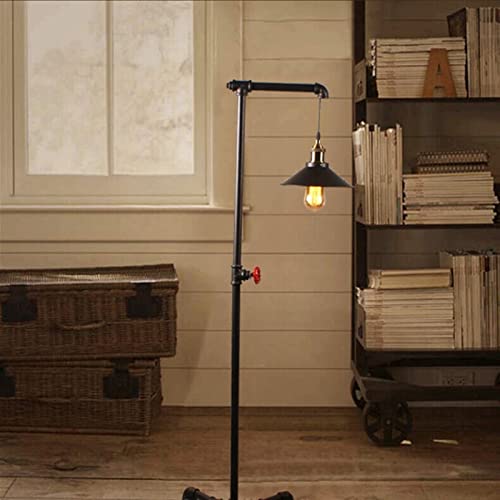 Lampadaire rétro moderne industriel TUSUOD et liseuse de salon noire