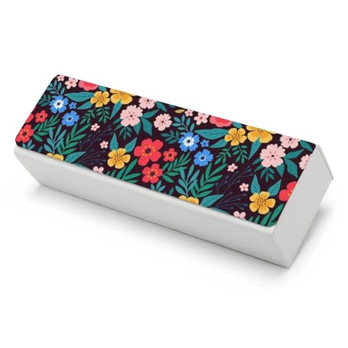 Étui à lunettes rigide floral pour homme et femme, boîtier de protection