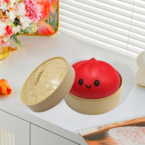 Image of Dumpling Ball Cute Funny for Playing Birthday Gifts Halloween Project Red