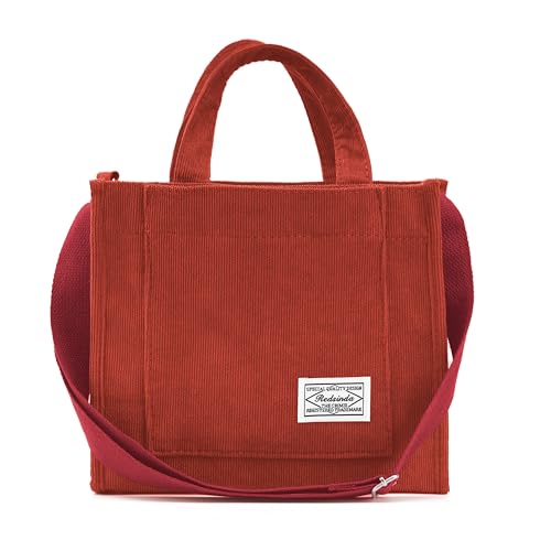 REDSINDA Corduroy Tote Rust Red