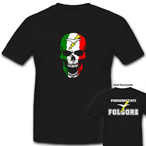 T-shirt Flogore Paracadutisti Noir XXX-Large : coupe ample pour homme fort #6715