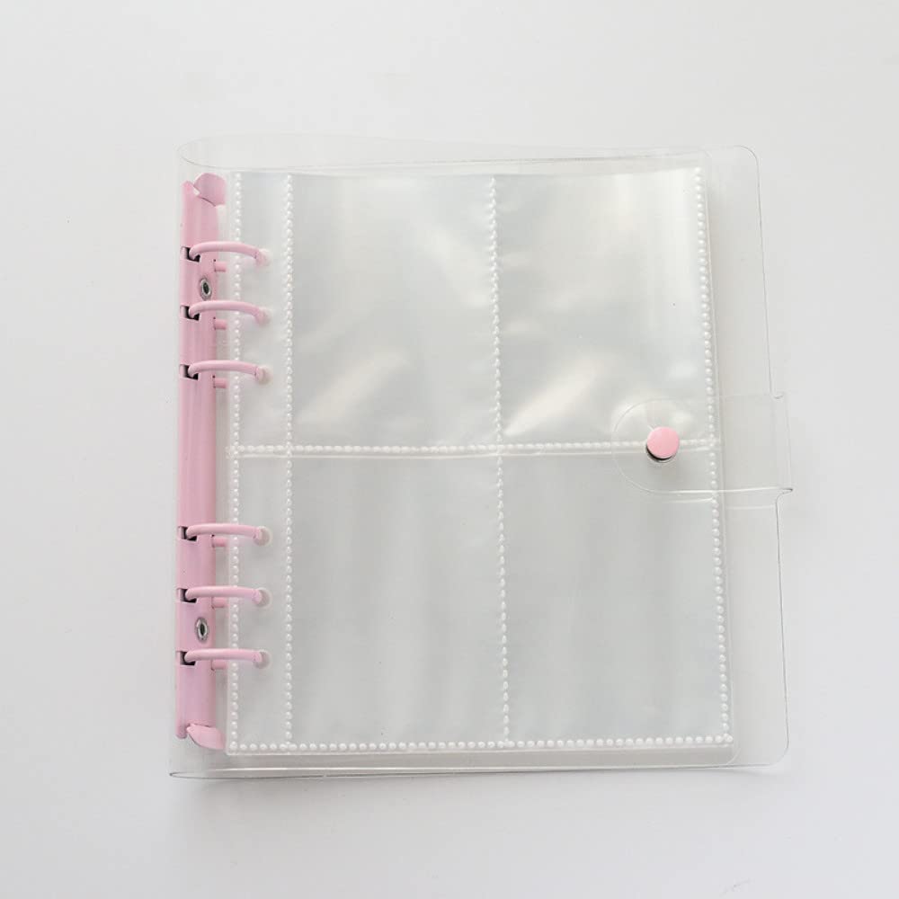 100/200 Kieszenie Album fotograficzny 3/5 cali photocard binder mini album Notatnik na zdjęcia zbieraj książki segregator, różowy 3 cal