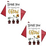 2PCCS Herzliche Dankeskarte für Lehrer, 12,5 x 17,6 cm, Geschenk für Pädagogen, Lehrassistenten, Kindergartenpersonal | "Thank You So Much" Grußkarte