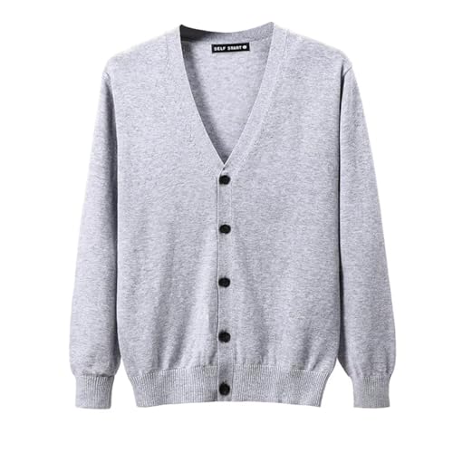 Mens Button Down Long Sleeve V-Neck Knit Cardigan Soild Casual Slim Fit Cotton Sweaters Outerwear4