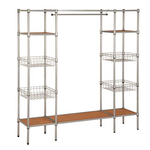 Honey-Can-Do WRD-02350 Freestanding Open Wardrobe Wrd-02350 Silver cover